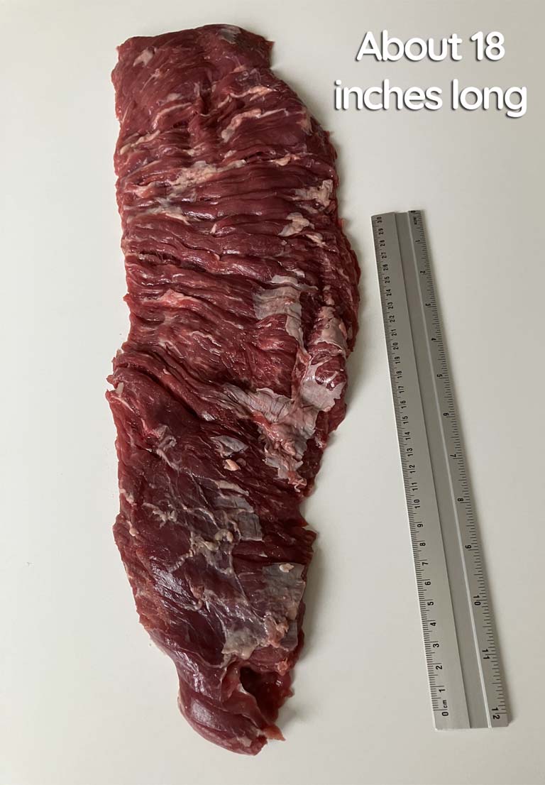 bavette steak about 18 inches long