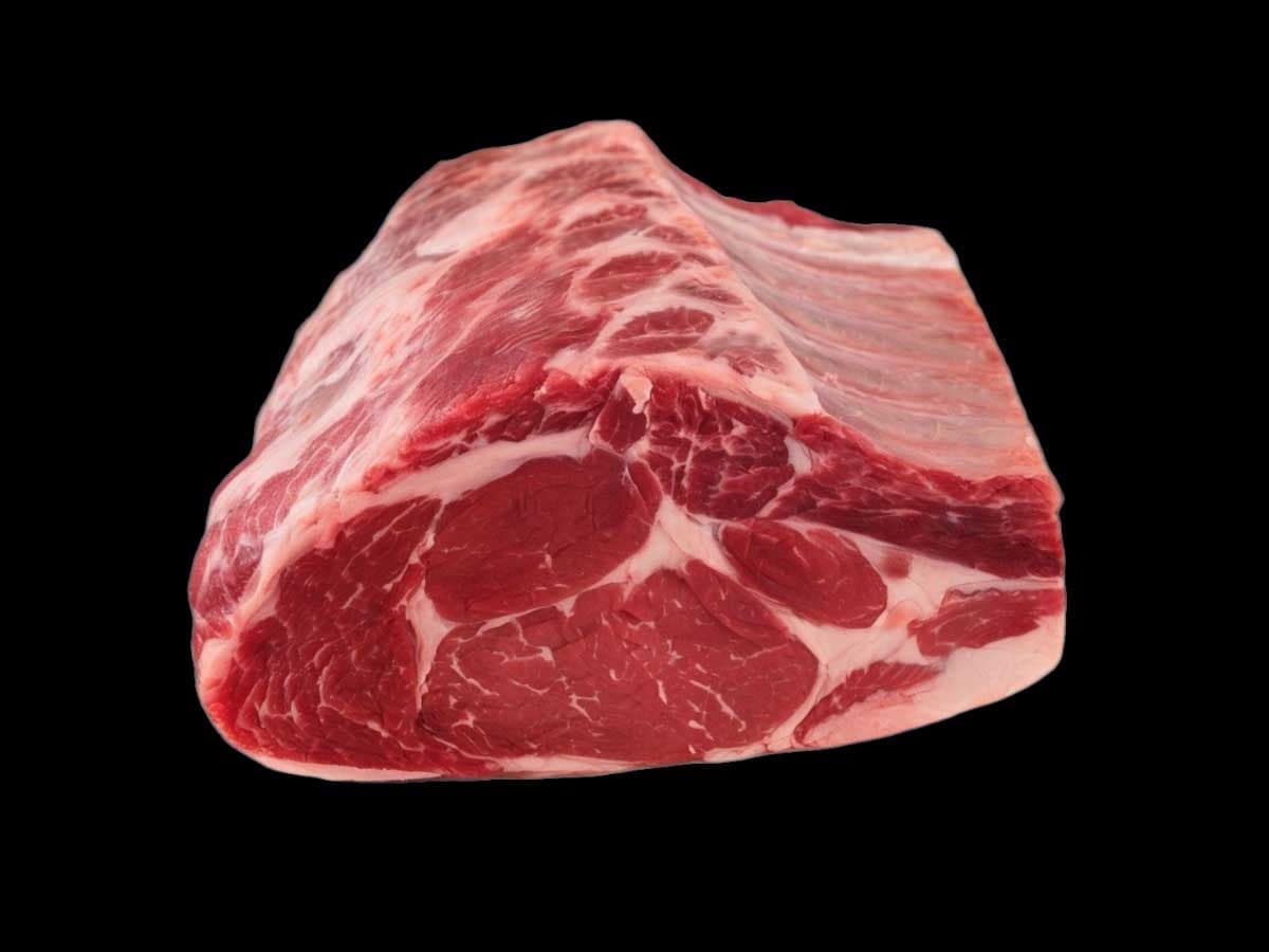 raw rib subprimal beef cut