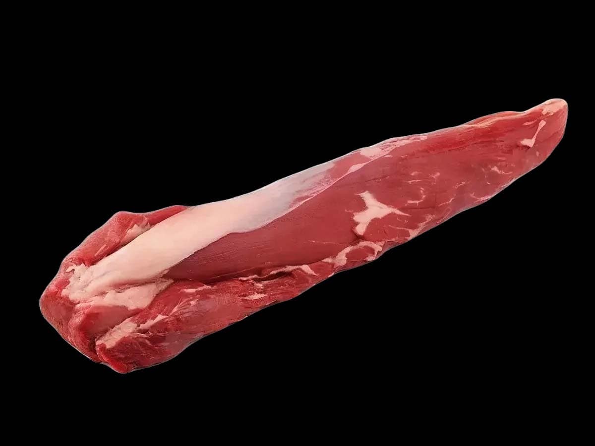 raw beef tenderloin subprimal cut