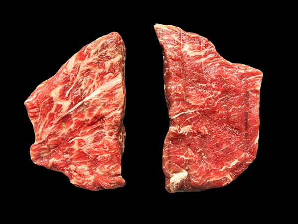 raw flat iron steak