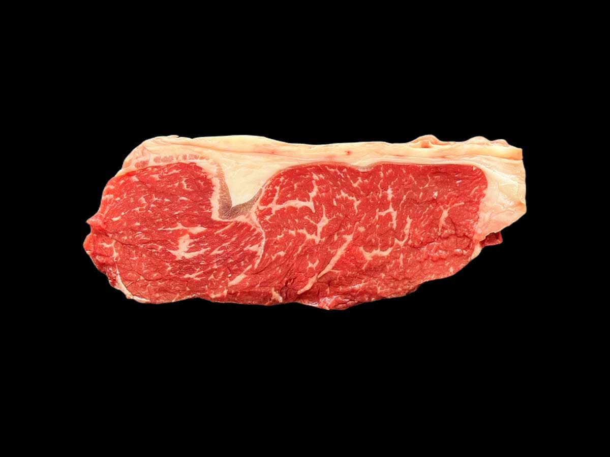 raw strip steak
