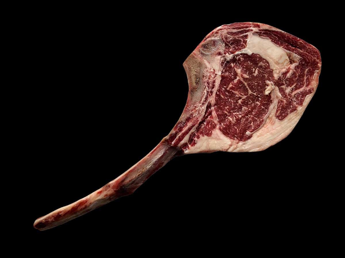 raw tomahawk steak